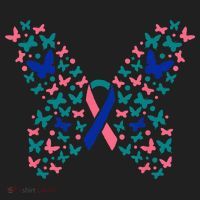 Butterfly Thyroid Cancer Awareness Ribbon Survivor Warrior Women's Sweatshirt thumb 2