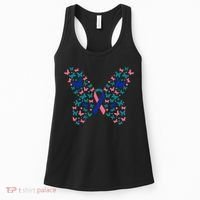 Butterfly Thyroid Cancer Awareness Ribbon Survivor Warrior Women's Tank Top thumb 0