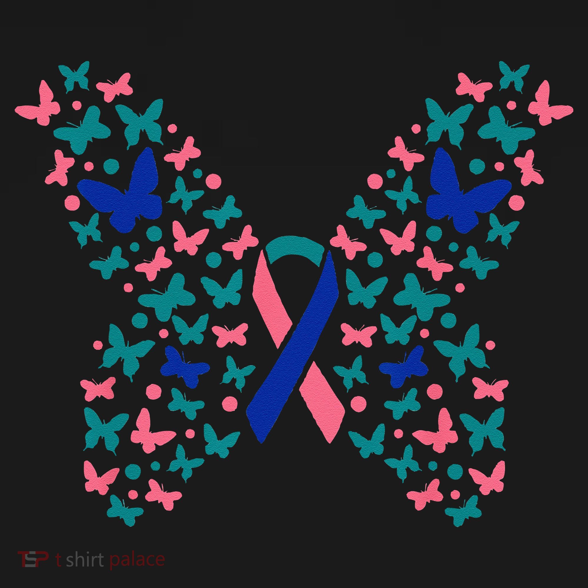 Butterfly Thyroid Cancer Awareness Ribbon Survivor Warrior Women's Tank Top