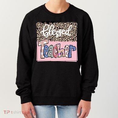 Blessed Teacher Cheetah Print Women's Sweatshirt