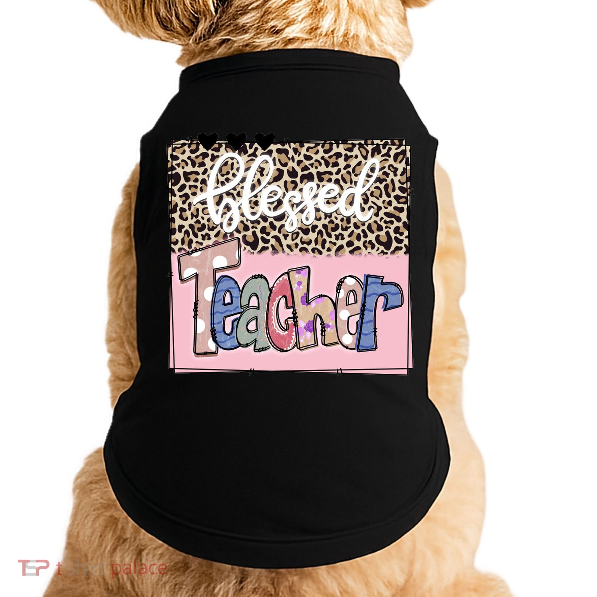 Blessed Teacher Cheetah Print Doggie Tank