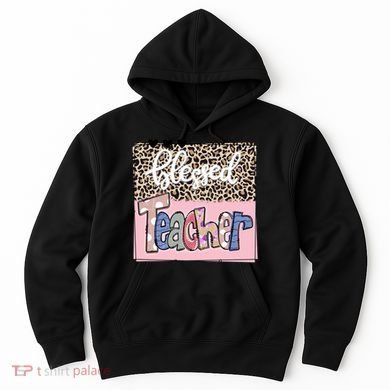 Blessed Teacher Cheetah Print Hoodie