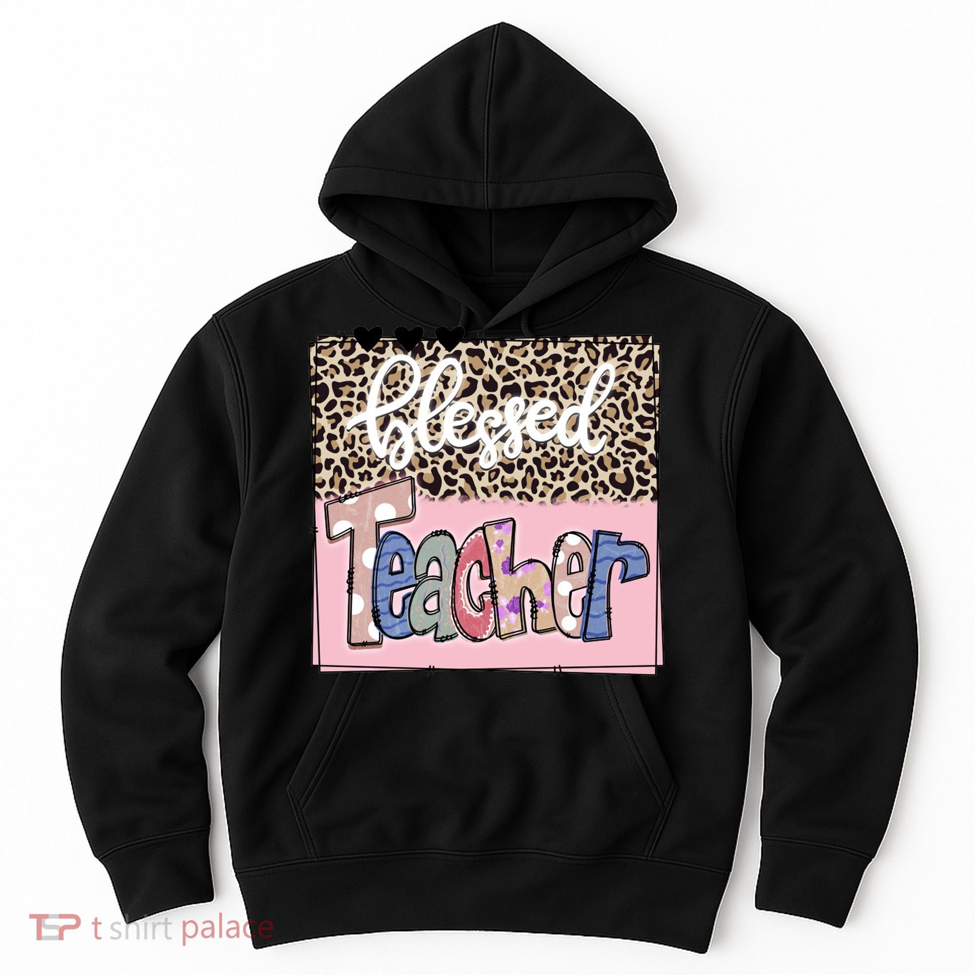 Blessed Teacher Cheetah Print Hoodie