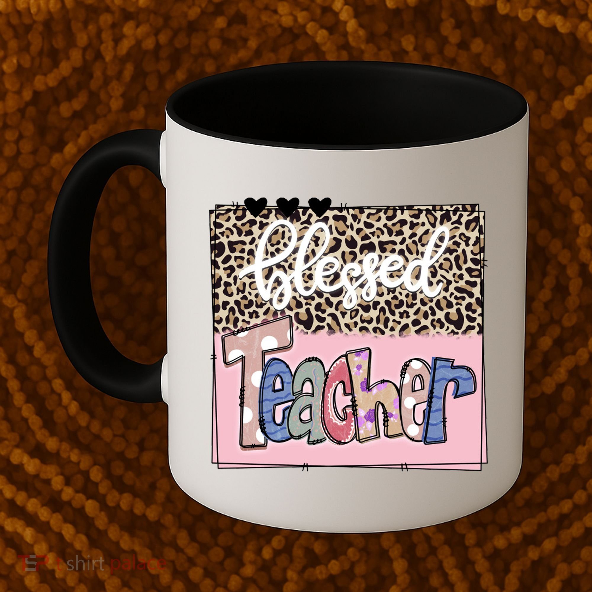 Blessed Teacher Cheetah Print Coffee Mug