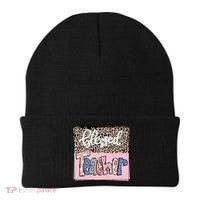 Blessed Teacher Cheetah Print Beanie thumb 0