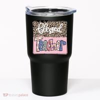Blessed Teacher Cheetah Print Tumbler thumb 0
