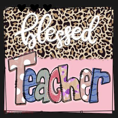 Blessed Teacher Cheetah Print PosiCharge Competitor Tank