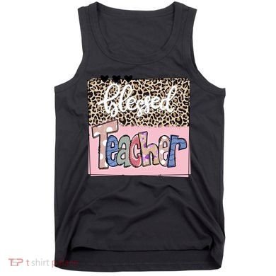 Blessed Teacher Cheetah Print Tank Top