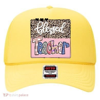 Blessed Teacher Cheetah Print Hat