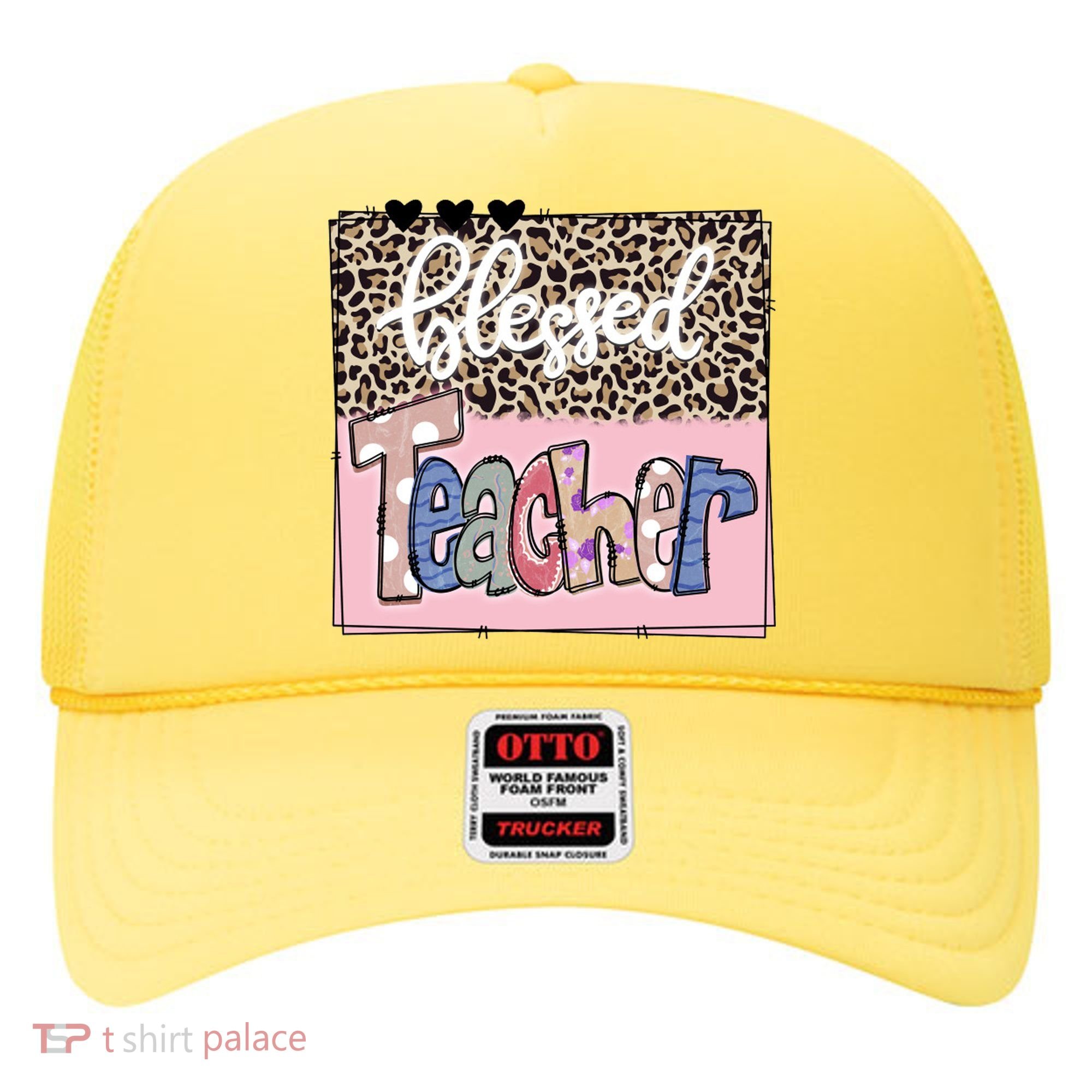 Blessed Teacher Cheetah Print Hat