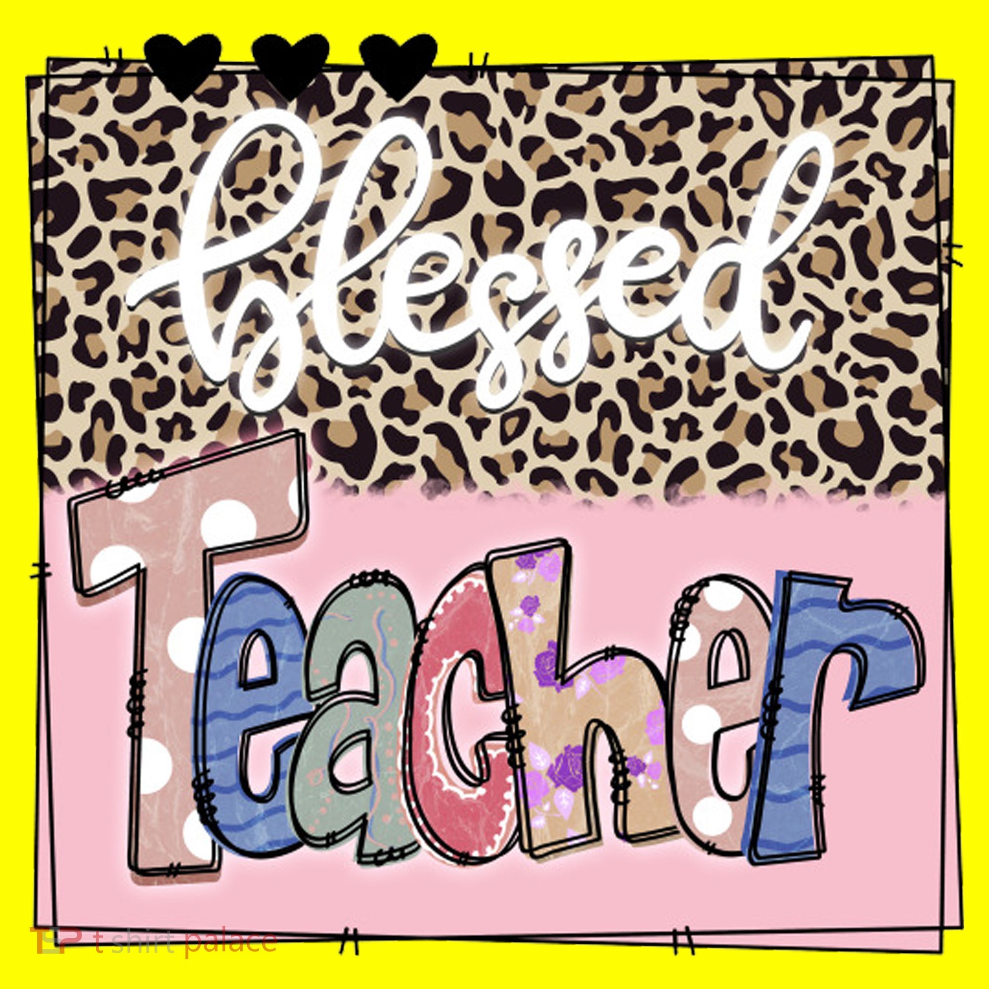 Blessed Teacher Cheetah Print Kids Long Sleeve Shirt