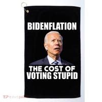 Bidenflation The Cost Of Voting Stupid Funny Golf Towel thumb 0
