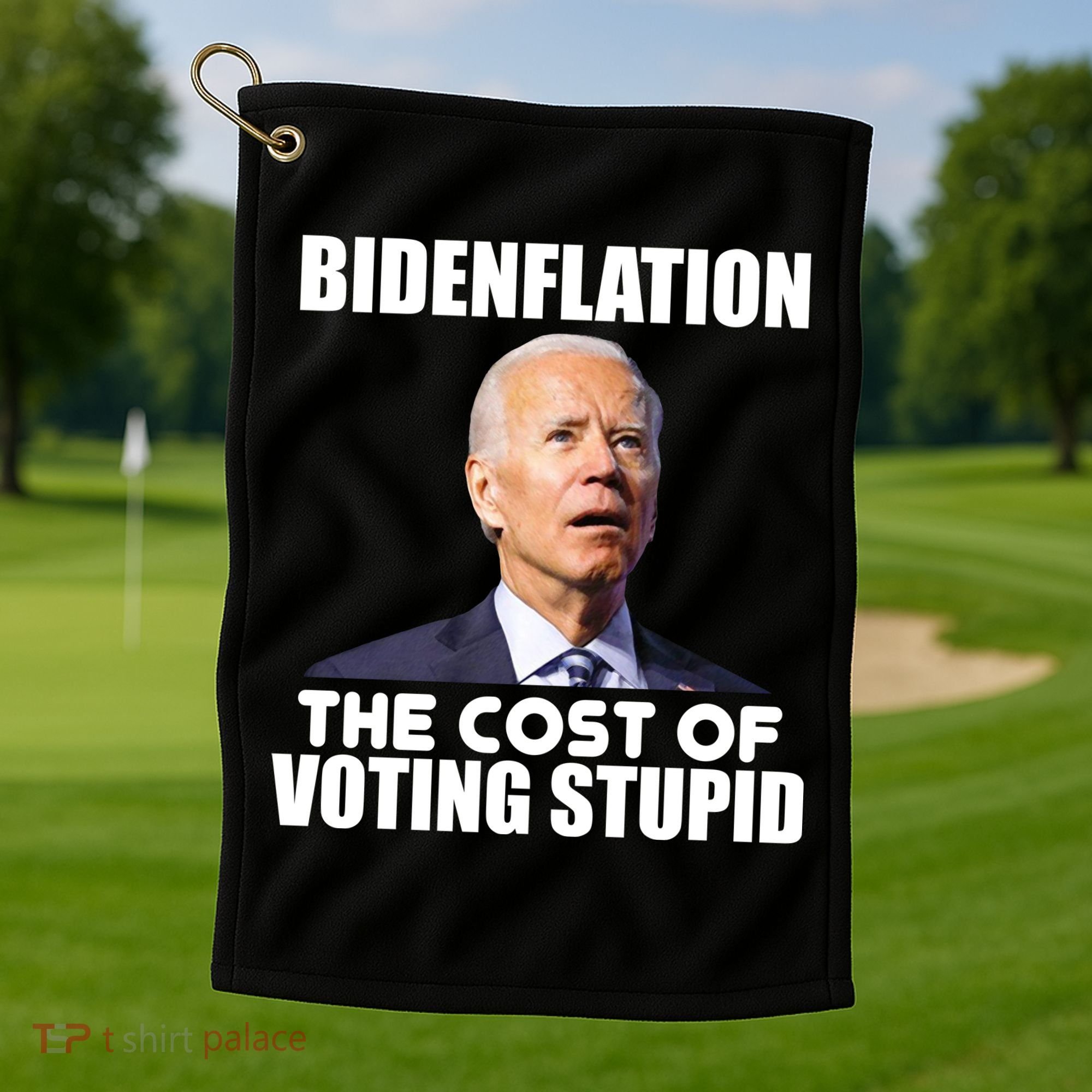 Bidenflation The Cost Of Voting Stupid Funny Golf Towel