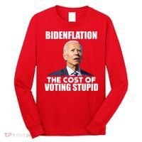 Bidenflation The Cost Of Voting Stupid Funny Long Sleeve Shirt thumb 0