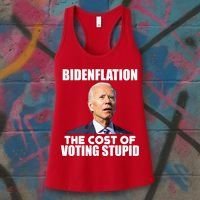 Bidenflation The Cost Of Voting Stupid Funny Women's Tank Top thumb 3