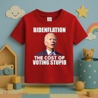 Bidenflation The Cost Of Voting Stupid Funny Toddler T-Shirt thumb 3