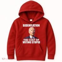 Bidenflation The Cost Of Voting Stupid Funny Kids Hoodie thumb 0