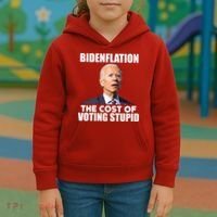 Bidenflation The Cost Of Voting Stupid Funny Kids Hoodie thumb 3