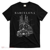 Barcelona Traveling Cathedral Of Barcelona Spain Travel Trip T-Shirt thumb 0