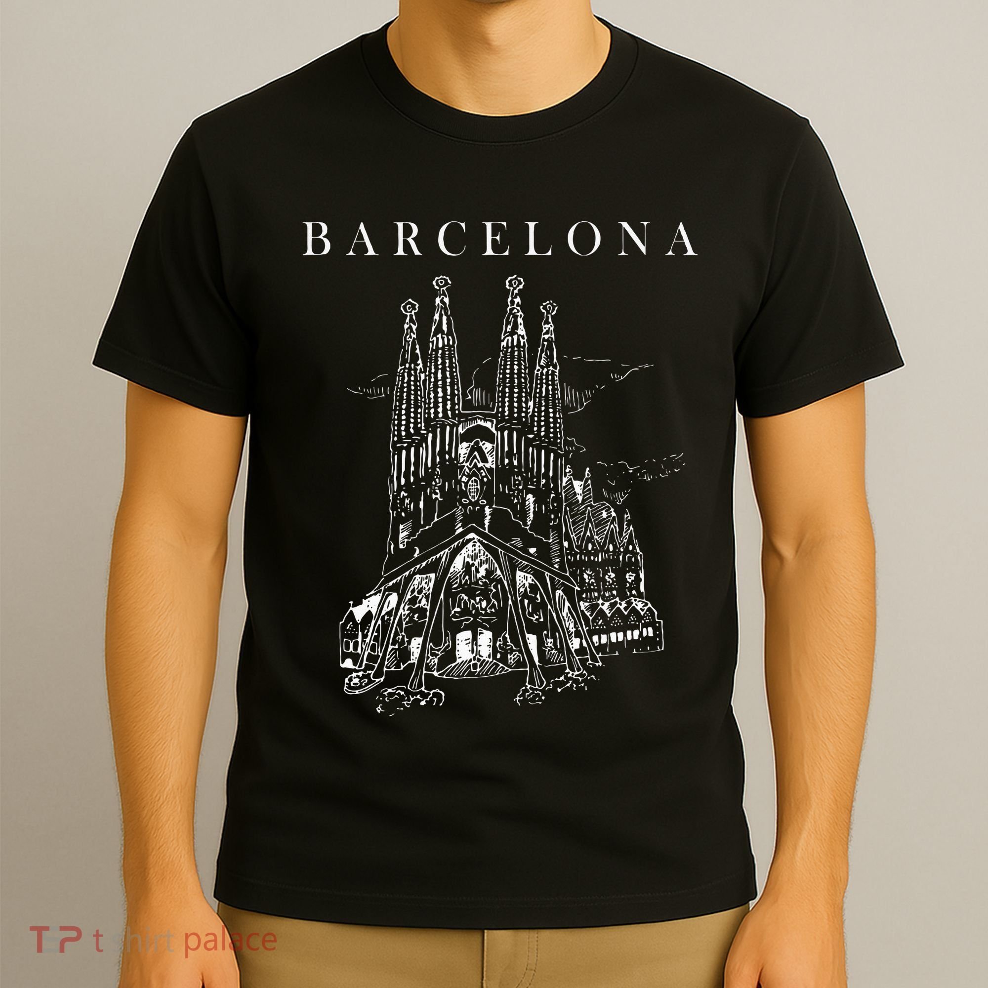 Barcelona Traveling Cathedral Of Barcelona Spain Travel Trip T-Shirt