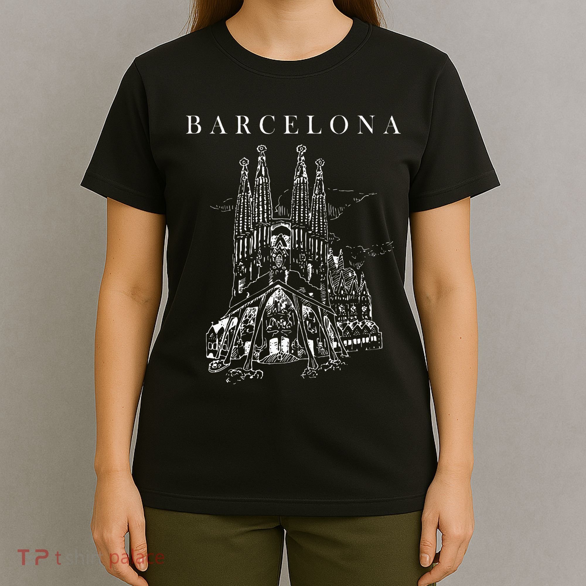 Barcelona Traveling Cathedral Of Barcelona Spain Travel Trip T-Shirt