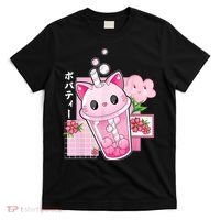 Boba Tea Cat Bubble Tea Kawaii Anime Japanese Girl Teenager T-Shirt thumb 0