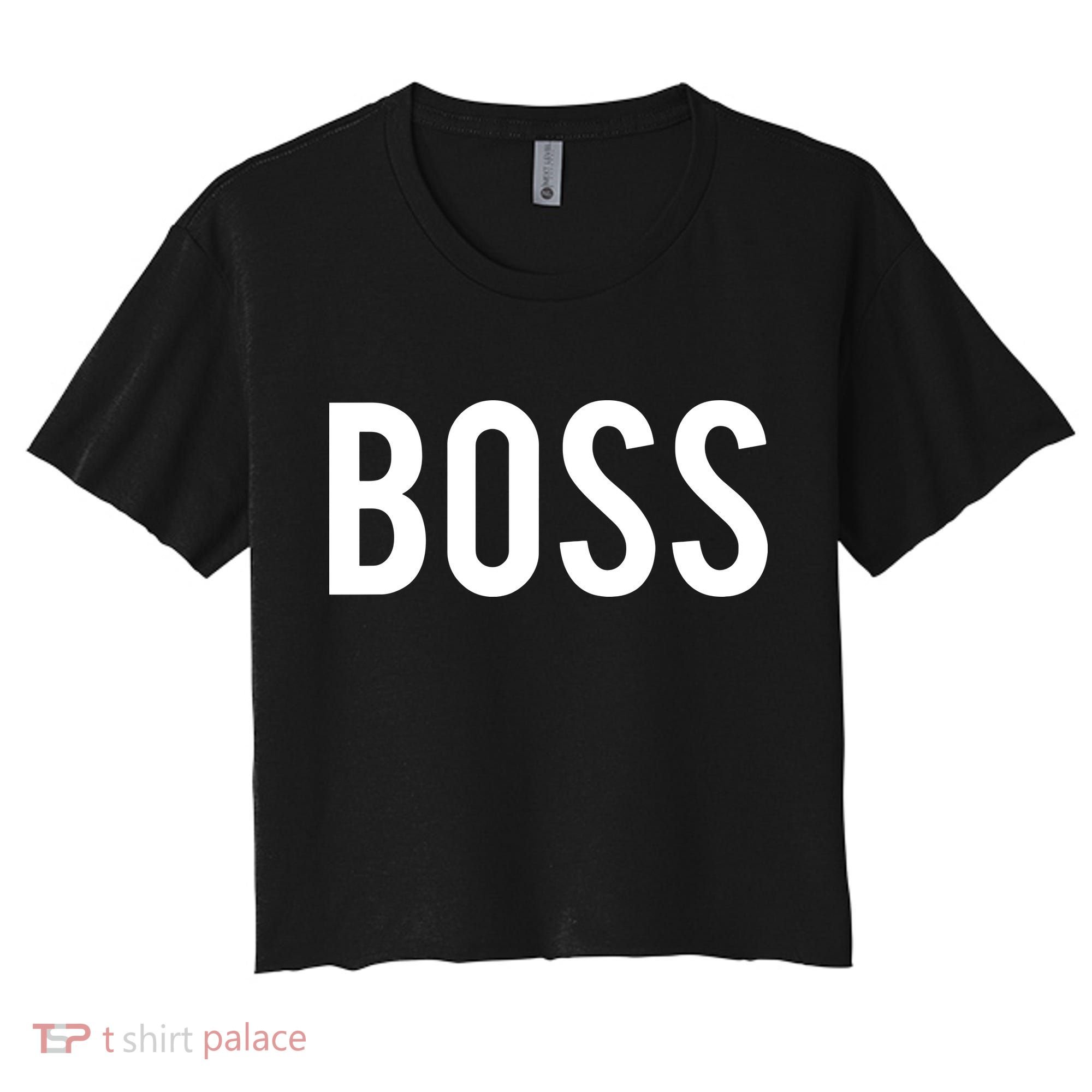 Boss T Cool New CEO Business Owner Money Gift Tee Women's Crop Top Tee