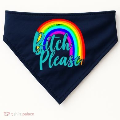 B*tch Please Rainbow USA-Made Doggie Bandana