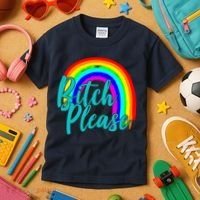 B*tch Please Rainbow Kids T-Shirt thumb 3