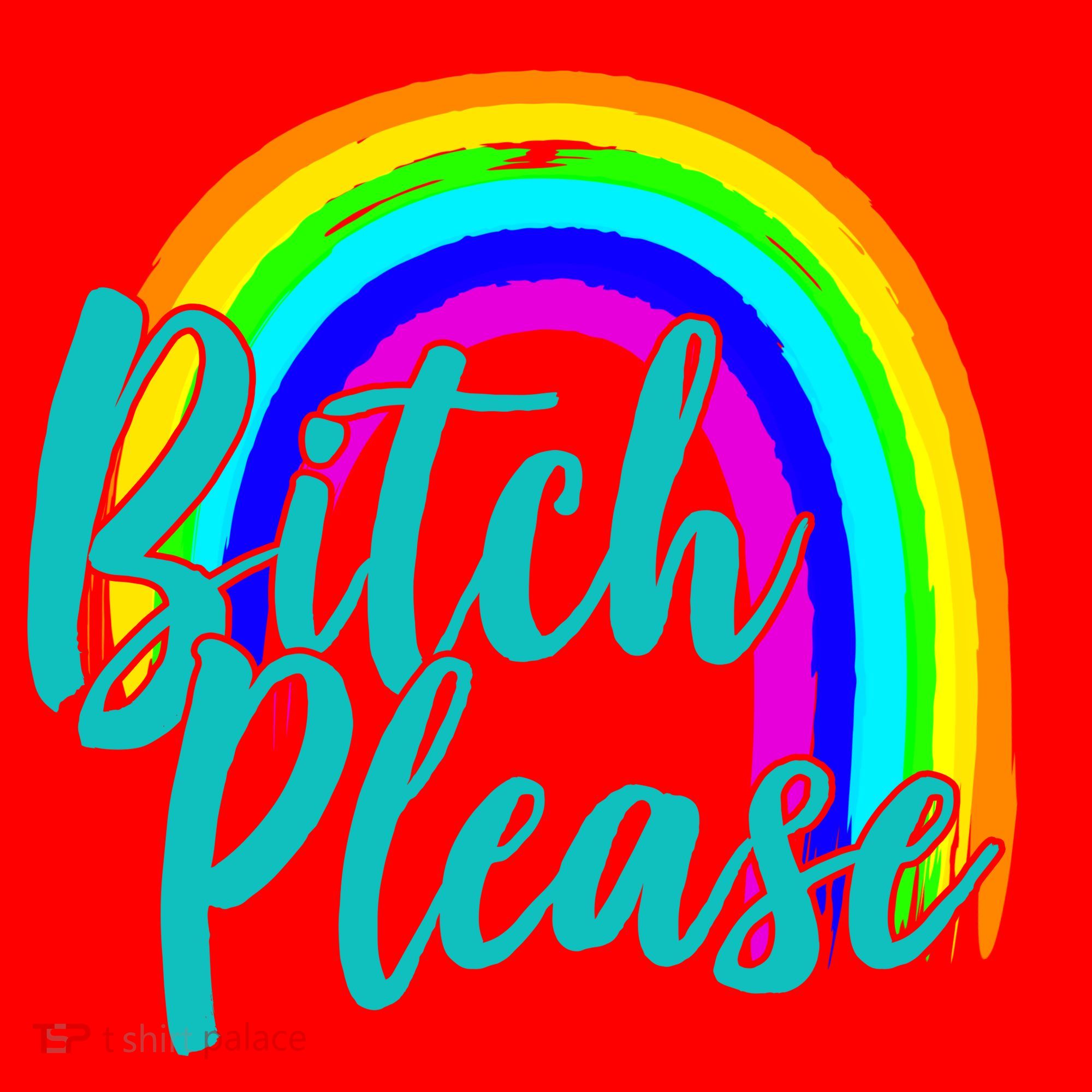 B*tch Please Rainbow Santa Hat