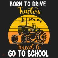 Born To Drive Tractors Forced To Go To School Beanie thumb 2