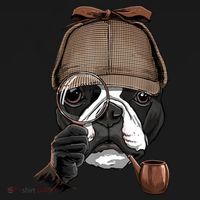 Boston Terrier Detective Boston Terrier Dog Lover Coaster thumb 2
