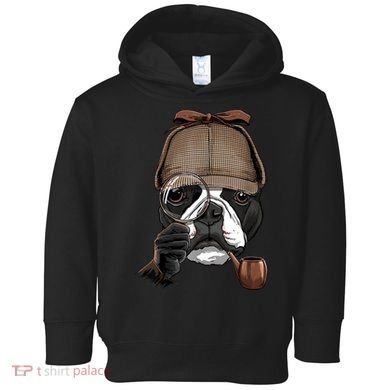 Boston Terrier Detective Boston Terrier Dog Lover Toddler Hoodie
