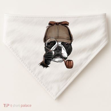 Boston Terrier Detective Boston Terrier Dog Lover USA-Made Doggie Bandana