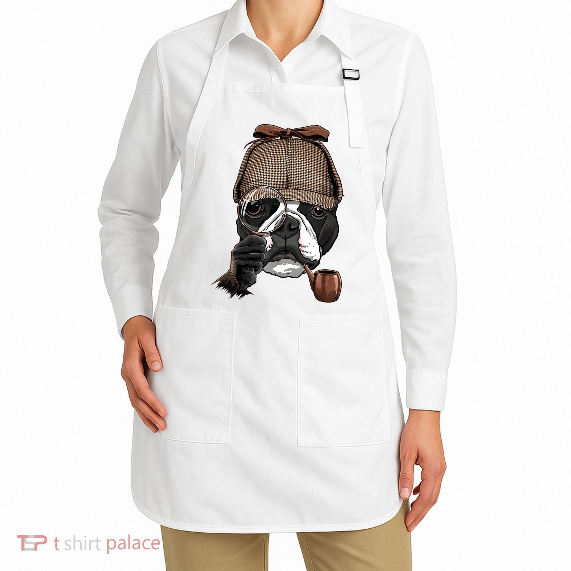 Boston Terrier Detective Boston Terrier Dog Lover Apron