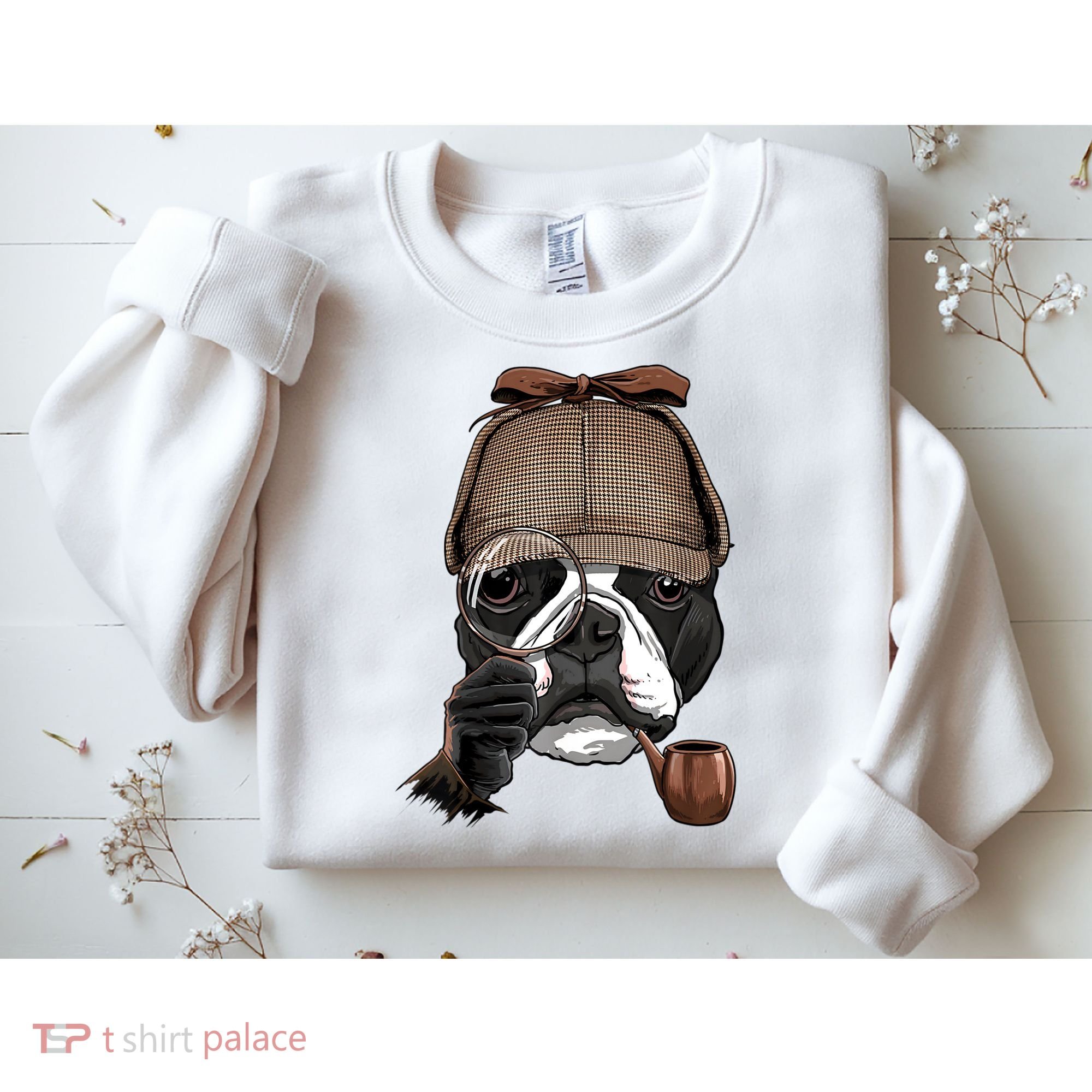 Boston Terrier Detective Boston Terrier Dog Lover Sweatshirt