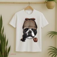 Boston Terrier Detective Boston Terrier Dog Lover T-Shirt thumb 2