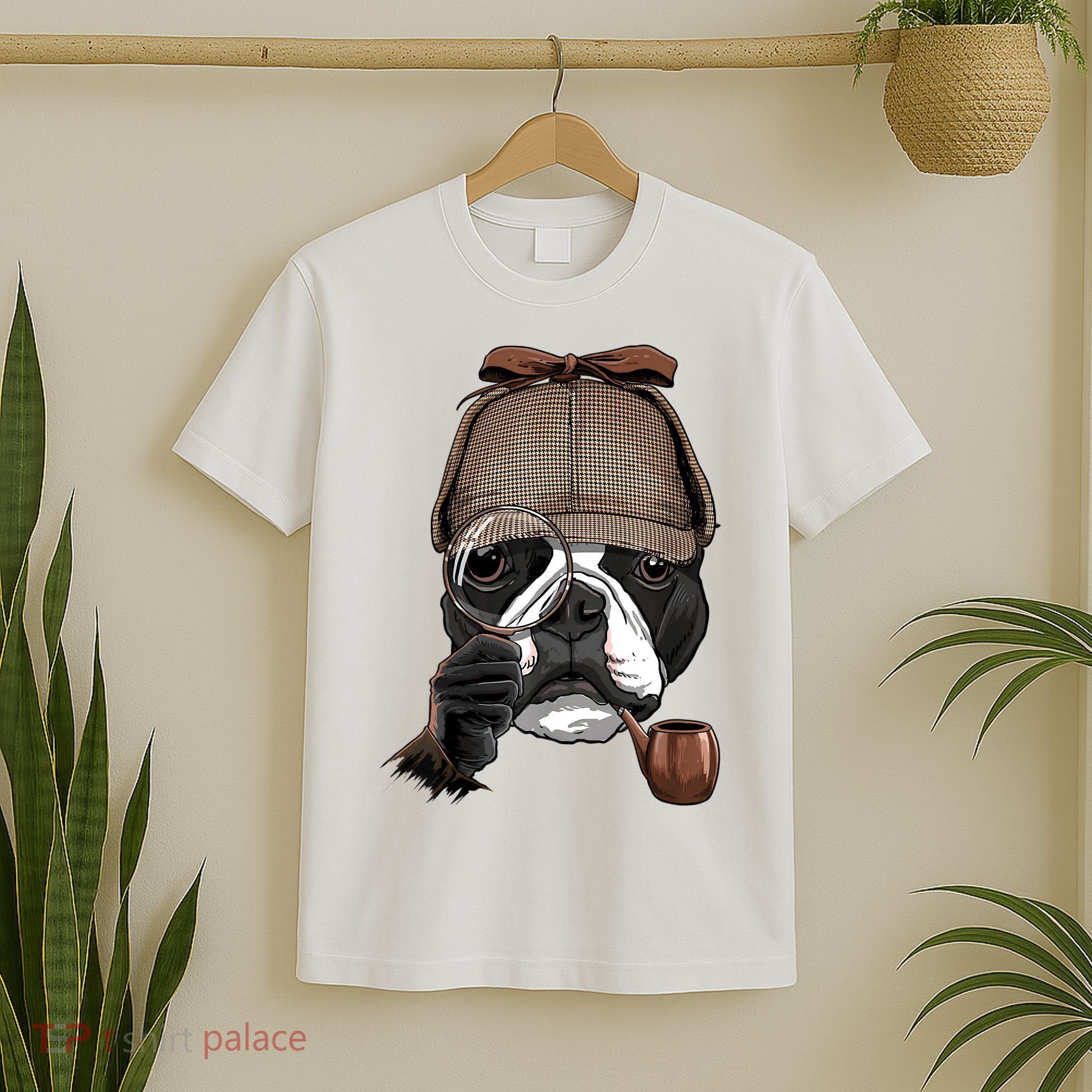 Boston Terrier Detective Boston Terrier Dog Lover T-Shirt