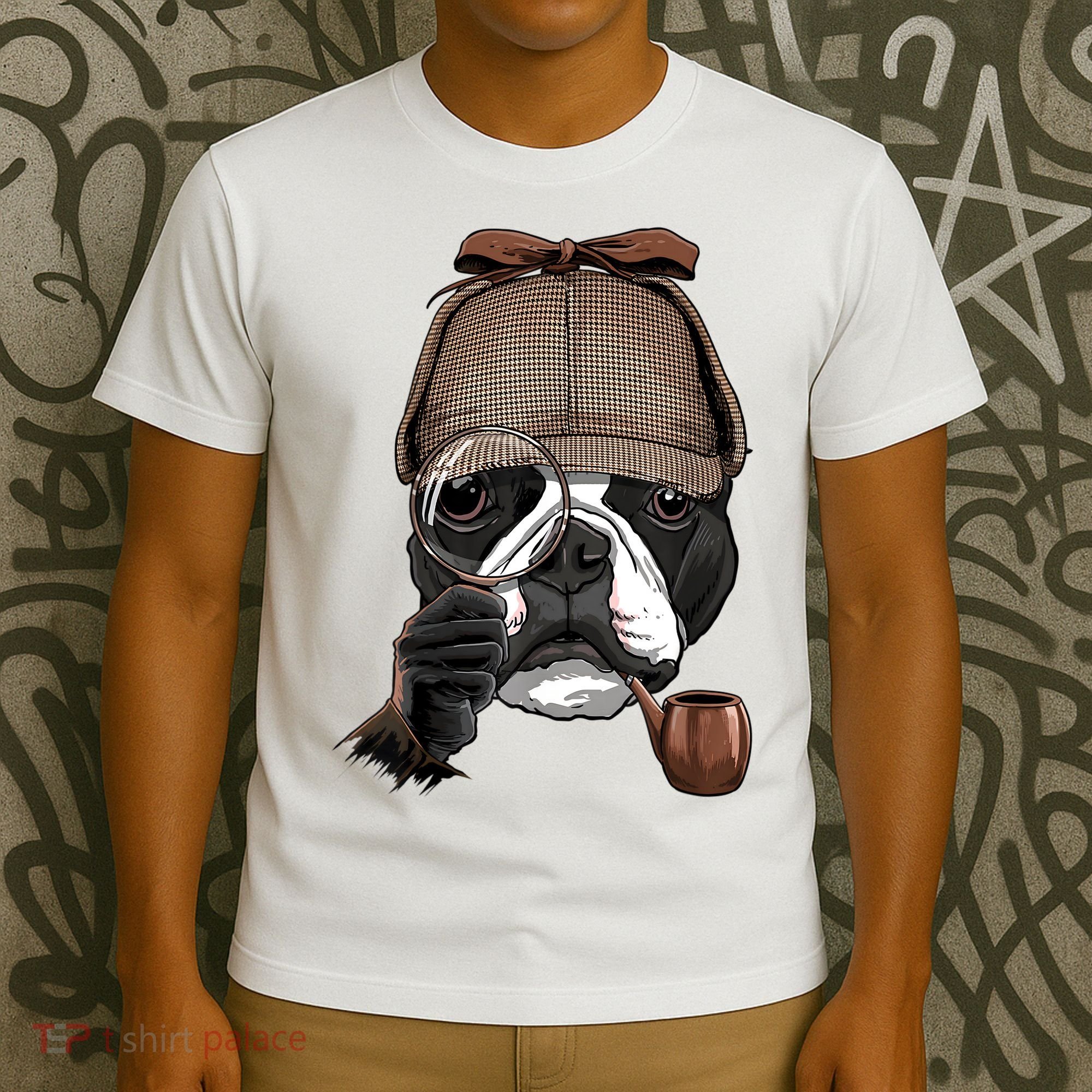 Boston Terrier Detective Boston Terrier Dog Lover T-Shirt