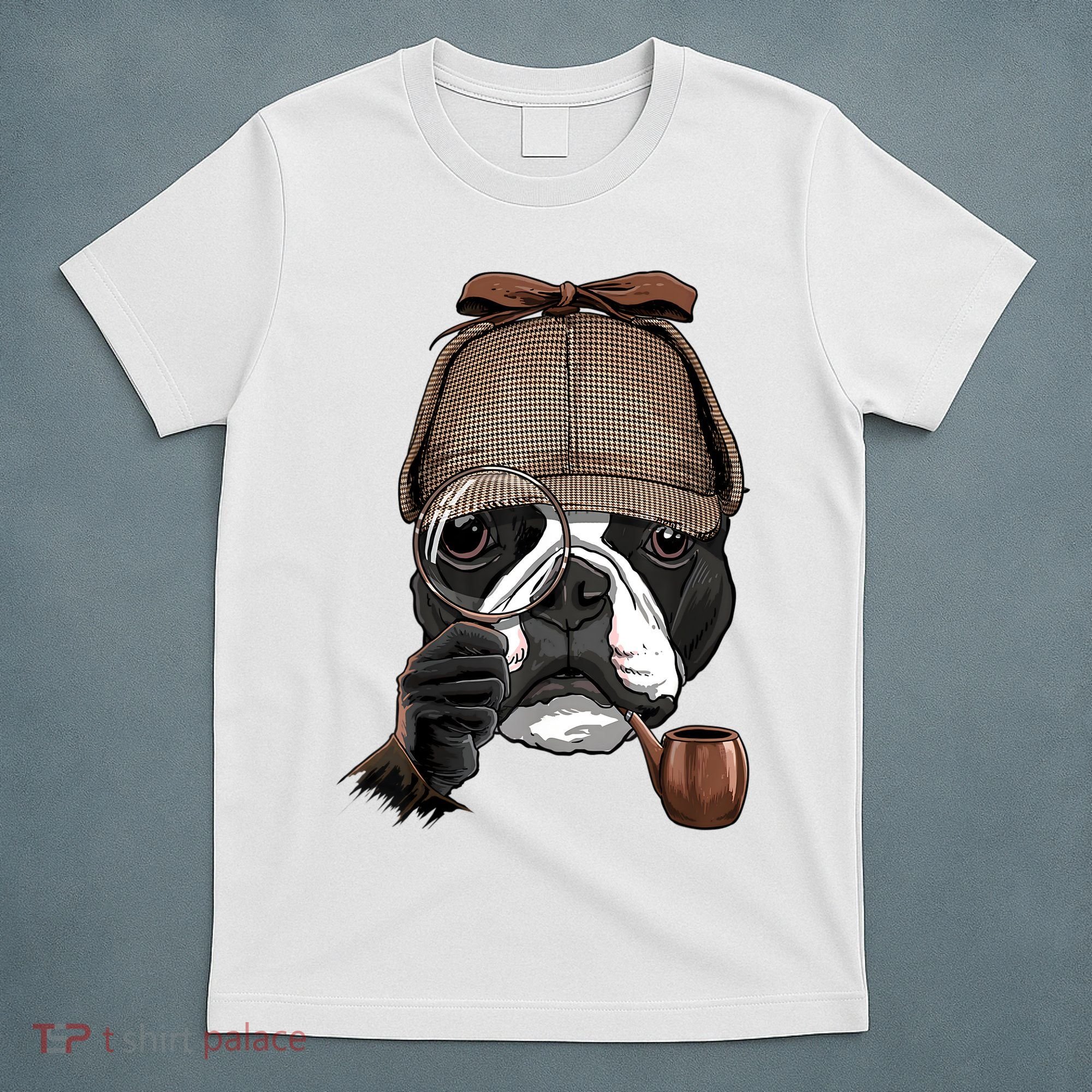Boston Terrier Detective Boston Terrier Dog Lover T-Shirt