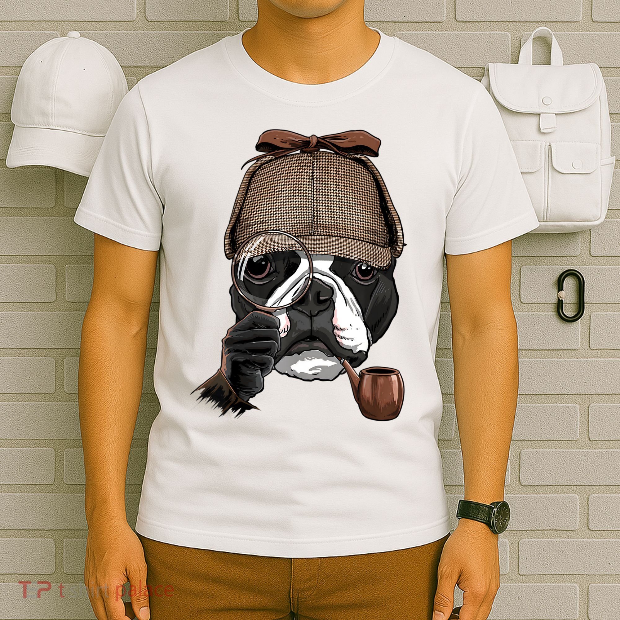 Boston Terrier Detective Boston Terrier Dog Lover T-Shirt