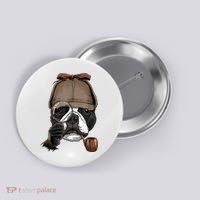 Boston Terrier Detective Boston Terrier Dog Lover Button thumb 0
