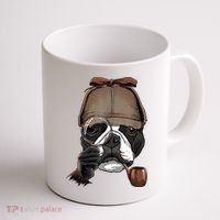 Boston Terrier Detective Boston Terrier Dog Lover Coffee Mug thumb 1