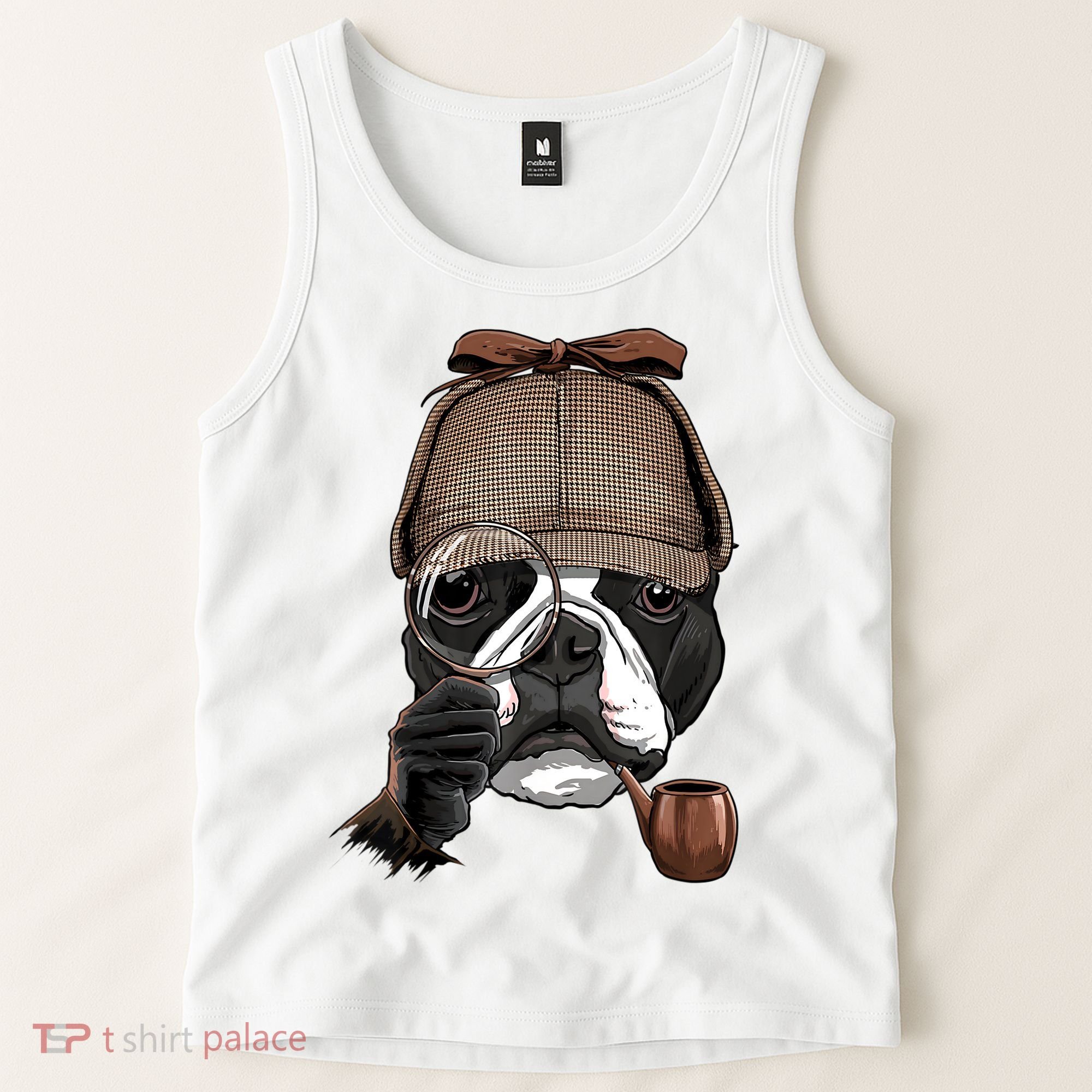 Boston Terrier Detective Boston Terrier Dog Lover Tank Top
