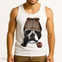Boston Terrier Detective Boston Terrier Dog Lover Tank Top thumb 3