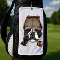 Boston Terrier Detective Boston Terrier Dog Lover Golf Towel thumb 2