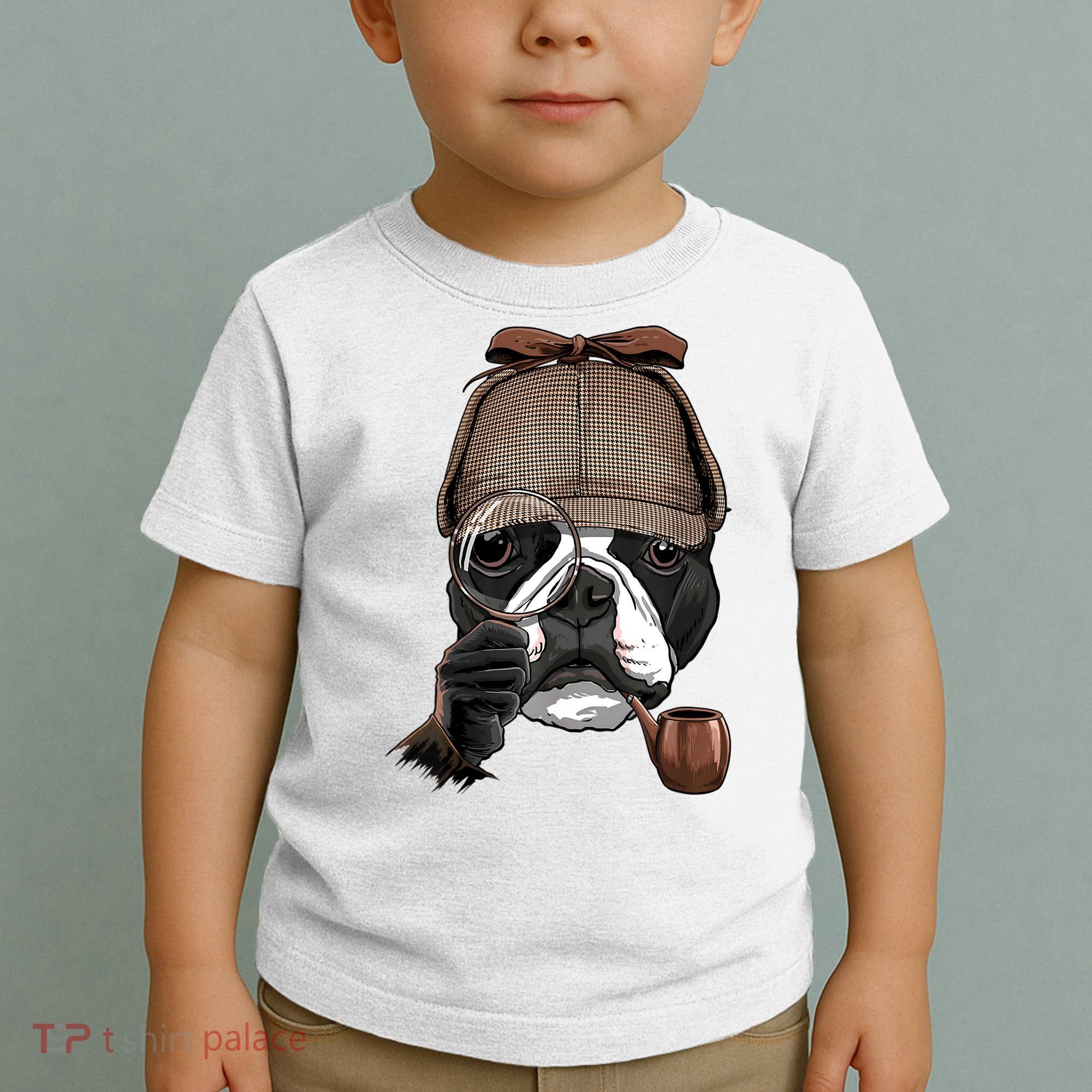 Boston Terrier Detective Boston Terrier Dog Lover Toddler T-Shirt