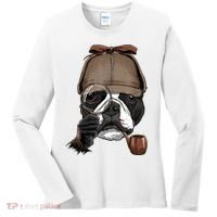 Boston Terrier Detective Boston Terrier Dog Lover Women's Long Sleeve Shirt thumb 0