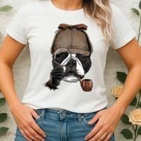 Boston Terrier Detective Boston Terrier Dog Lover Women's T-Shirt thumb 2