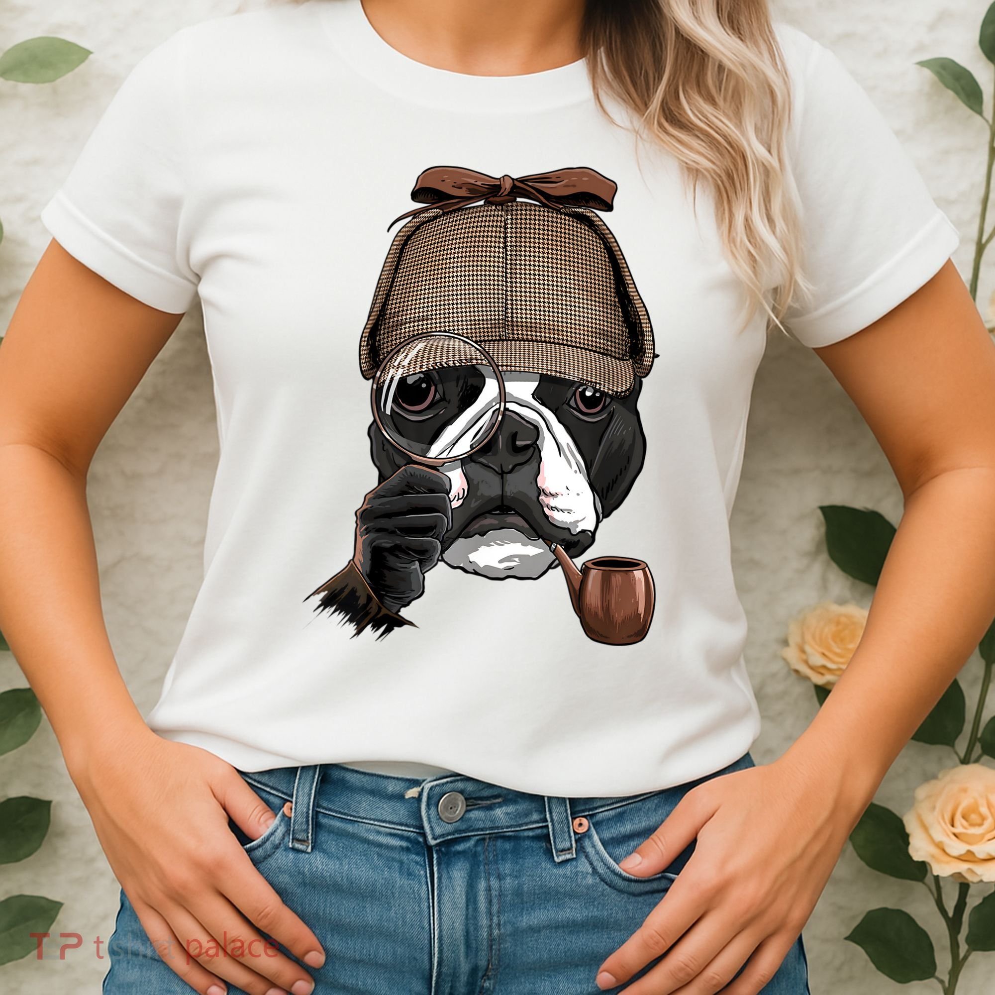 Boston Terrier Detective Boston Terrier Dog Lover Women's T-Shirt